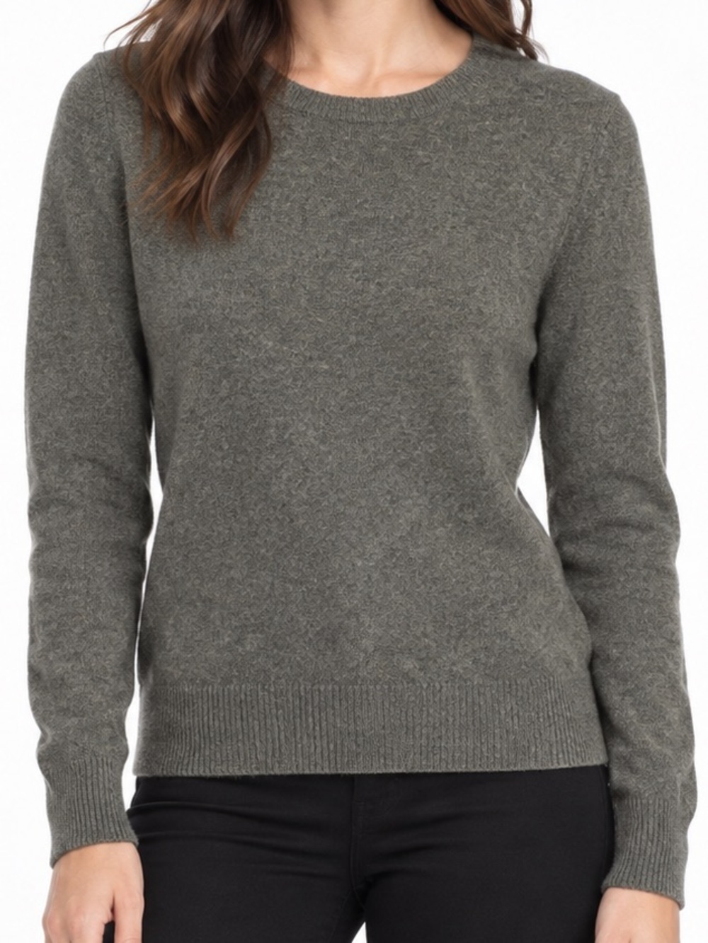 NAADAM 100% Cashmere Olive Green Crewneck Sweater Small